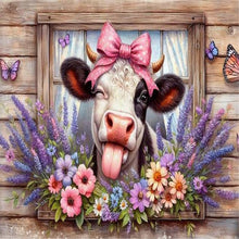Load image into Gallery viewer, Vintage Farm Cow-Full Round Diamond Painting-50x40cm

