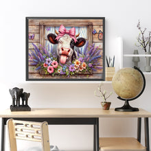 Load image into Gallery viewer, Vintage Farm Cow-Full Round Diamond Painting-50x40cm
