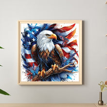 Load image into Gallery viewer, American Flag Eagle-Full Round Diamond Painting-30x30cm
