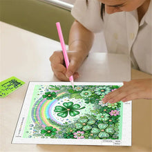 Load image into Gallery viewer, Blooming Lucky Clover-Partial Special Diamond Painting-30x30cm
