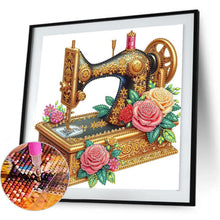 Load image into Gallery viewer, Sewing Machine and Rose-Partial Special Diamond Painting-30x30cm
