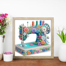 Load image into Gallery viewer, Vintage Sewing Machine-Partial Special Diamond Painting-30x30cm
