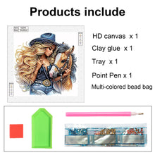 Load image into Gallery viewer, Denim Girl-Partial Special Diamond Painting-30x30cm
