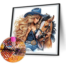 Load image into Gallery viewer, Denim Girl-Partial Special Diamond Painting-30x30cm
