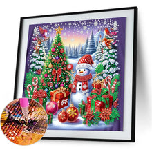 Load image into Gallery viewer, Snow Scene Snowman-Partial Special Diamond Painting-30x30cm
