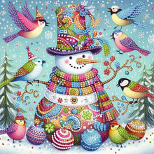 Load image into Gallery viewer, Snow Scene Snowman-Partial Special Diamond Painting-30x30cm
