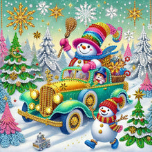 Load image into Gallery viewer, Snow Scene Snowman-Partial Special Diamond Painting-30x30cm
