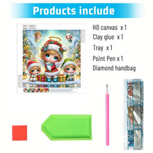 Load image into Gallery viewer, Snow Scene Little Girl-Partial Special Diamond Painting-30x30cm
