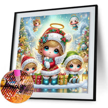 Load image into Gallery viewer, Snow Scene Little Girl-Partial Special Diamond Painting-30x30cm
