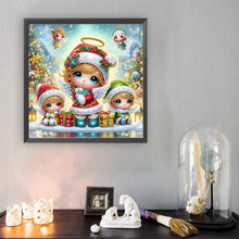 Load image into Gallery viewer, Snow Scene Little Girl-Partial Special Diamond Painting-30x30cm
