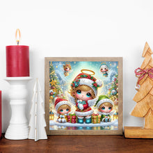 Load image into Gallery viewer, Snow Scene Little Girl-Partial Special Diamond Painting-30x30cm
