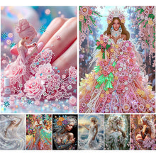 Load image into Gallery viewer, Flower Beauty-Partial Special Diamond Painting-30x40cm
