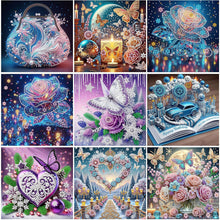 Load image into Gallery viewer, Dreamy Flower Heart-Partial Special Diamond Painting-30x30cm
