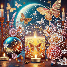 Load image into Gallery viewer, Dreamy Flower Heart-Partial Special Diamond Painting-30x30cm
