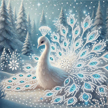 Load image into Gallery viewer, Snow Scene Cat-Partial Special Diamond Painting-30x30cm
