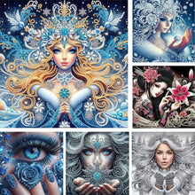 Load image into Gallery viewer, Enchanting Woman Eyes-Partial Special Diamond Painting-30x30cm
