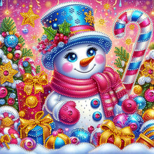 Load image into Gallery viewer, Snow Scene Snowman-Partial Special Diamond Painting-30x30cm
