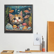 Load image into Gallery viewer, Cat-Full Round Diamond Painting-40x40cm
