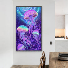 Load image into Gallery viewer, Jellyfish-Full Round Diamond Painting-40x70cm-Large Size
