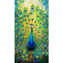 Load image into Gallery viewer, Peacock-Full Round Diamond Painting-40x70cm-Large Size
