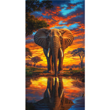 Load image into Gallery viewer, Elephant-Full Round Diamond Painting-40x70cm-Large Size
