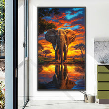Load image into Gallery viewer, Elephant-Full Round Diamond Painting-40x70cm-Large Size
