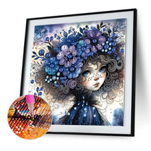Load image into Gallery viewer, Yellow Flower Little Girl-Partial Special Diamond Painting-30x30cm
