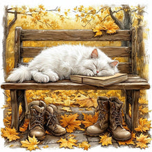 Load image into Gallery viewer, Cat-Full Round Diamond Painting-40x40cm
