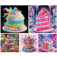 Load image into Gallery viewer, Cake Dessert-Partial Special Diamond Painting-30x30cm
