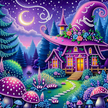 Load image into Gallery viewer, Witch Hat House-Partial Special Diamond Painting-30x30cm
