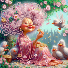 Load image into Gallery viewer, Cute Grandma-Partial Special Diamond Painting-30x30cm
