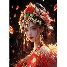 Load image into Gallery viewer, Orange Dress Girl-Partial Special Diamond Painting-30x40cm
