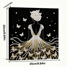 Load image into Gallery viewer, Elegant Girl-Partial Pearl Painting Kit with Frame-25x25cm
