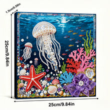 Load image into Gallery viewer, Jellyfish-Partial Pearl Painting Kit with Frame-25x25cm
