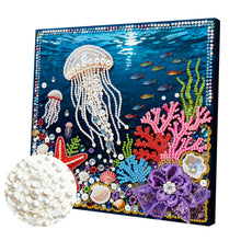 Load image into Gallery viewer, Jellyfish-Partial Pearl Painting Kit with Frame-25x25cm
