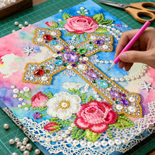 Load image into Gallery viewer, Cross-Partial Pearl Painting Kit with Frame-25x25cm
