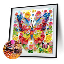 Load image into Gallery viewer, Butterfly Flowers-Partial Special Diamond Painting-30x30cm
