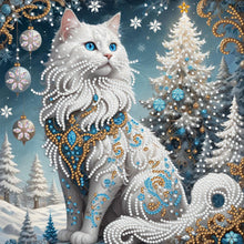 Load image into Gallery viewer, Winter Cat-Partial Special Diamond Painting-30x30cm
