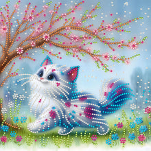 Load image into Gallery viewer, Winter Cat-Partial Special Diamond Painting-30x30cm
