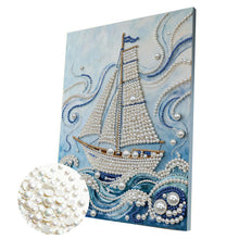 Load image into Gallery viewer, Waves-Partial Pearl Painting Kit with Frame-30x40cm

