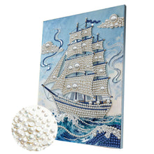 Load image into Gallery viewer, Waves-Partial Pearl Painting Kit with Frame-30x40cm
