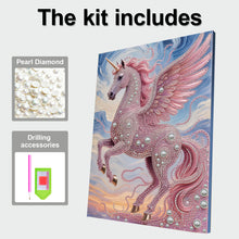 Load image into Gallery viewer, Unicorn-Partial Pearl Painting Kit with Frame-30x40cm
