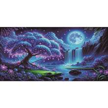Load image into Gallery viewer, Dreamy Lake Scenery-Partial Special Diamond Painting-60x30cm-Large Size
