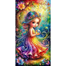 Load image into Gallery viewer, Girl-Full Round Diamond Painting-40x75cm-Large Size
