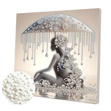 Load image into Gallery viewer, Umbrella Angel-Partial Pearl Painting Kit with Frame-30x30cm
