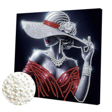 Load image into Gallery viewer, Umbrella Angel-Partial Pearl Painting Kit with Frame-30x30cm
