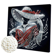 Load image into Gallery viewer, Umbrella Angel-Partial Pearl Painting Kit with Frame-30x30cm
