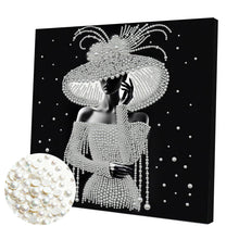 Load image into Gallery viewer, Umbrella Angel-Partial Pearl Painting Kit with Frame-30x30cm
