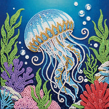 Load image into Gallery viewer, Jellyfish-Partial Pearl Painting Kit with Frame-25x25cm
