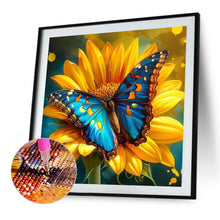 Load image into Gallery viewer, Butterfly Sunflower-Full Square Diamond Painting-30x30cm
